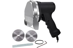 RISMANOR Electric Kebab Knife 80W Commercial Shawarma Turkish Knife Slicer Gyro Cutter 2800 RPM with 2 Blades Adjustable Thic