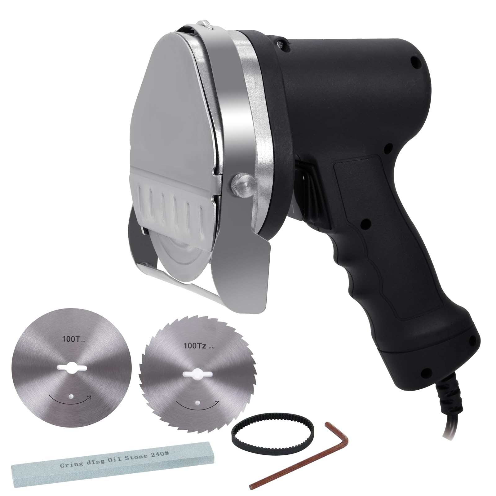 Photo 1 of RISMANOR Electric Kebab Knife 80W Commercial Shawarma Turkish Knife Slicer Gyro Cutter 2800 RPM with 2 Blades Adjustable Thickness 0-8mm?Strip Line?Flat?