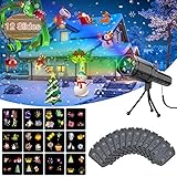 LED flashlight Projectors for Outdoor Chirstmas Decoration, Handheld Indoor Kids Halloween Projection Rechargeable Lights for Christmas Halloween Party Holiday Birthday