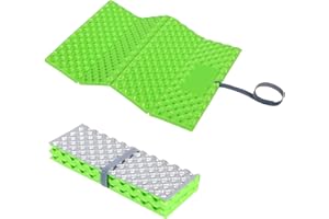 REDCAMP Ultralight Foam Backpacking Sit Pad, Foldable Waterproof Z Hiking Sitting Pad Insulated Stadium Seat Cushion with Str
