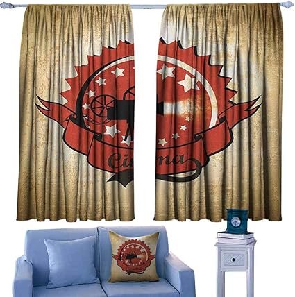 Mannwarehouse Movie Theater Kids Room Curtains Old Movie Camera