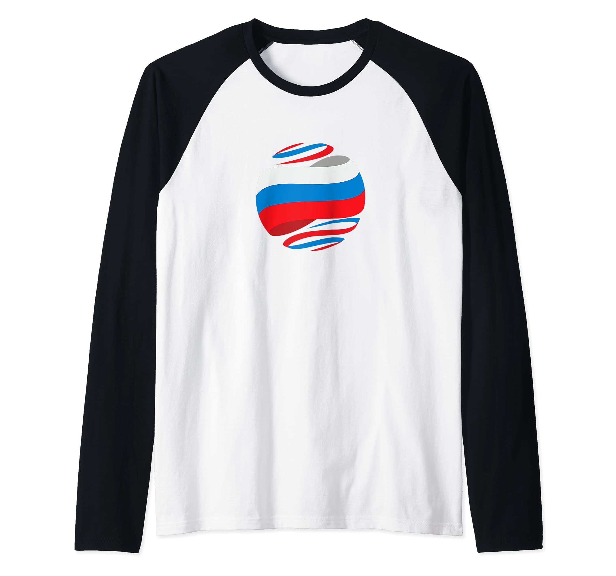 Flag Russia Raglan Baseball Tee