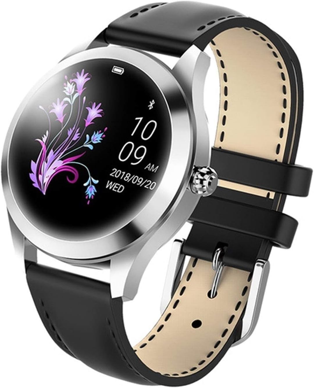 GFFTYX Smart Montre KW10, écran Tactile Ronde IP68 Smartwatch étanche