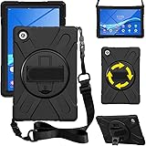 ZenRich Lenovo Tab M10 HD (2nd Gen) 10.1 Inch 2020 Case TB-X306F/TB-X306X 10.1" Case with Rotatable Kickstand,Hand Strap and 