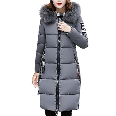 Keerads Damen Warm Winterjacke Parka Jacke Mantel Lange Mit