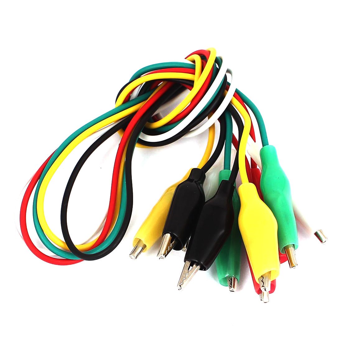 Sourcingmap Double-Ended Alligator Clip Connector Clamp Test Lead Cable 5Pcs
