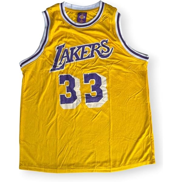 Maillot NBA Mitchell & Ness Kareem Abdul-Jabbar Lakers - Taille S, Jaune, Neuf Avec étiquette