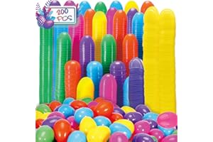 CAMIRUS 200pcs Easter Eggs Bulk, 2.4" Fillable Easter Eggs Plastic Easter Eggs Bright Colorful Empty Easter Eggs for Easter Theme Party Favor, Easter Basket Stuffers, Easter Egg Hunt