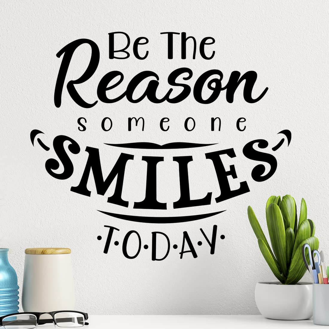 Home Decor Motivational Sticker Inspirational Quote Vinyl Decal Wall Art Positive Affirmation Words Lettering Stencil Be The Reason Someone Smiles Today
