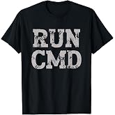 Vintage Funny CMD Admins Programmers Computer Code Run CMD T-Shirt