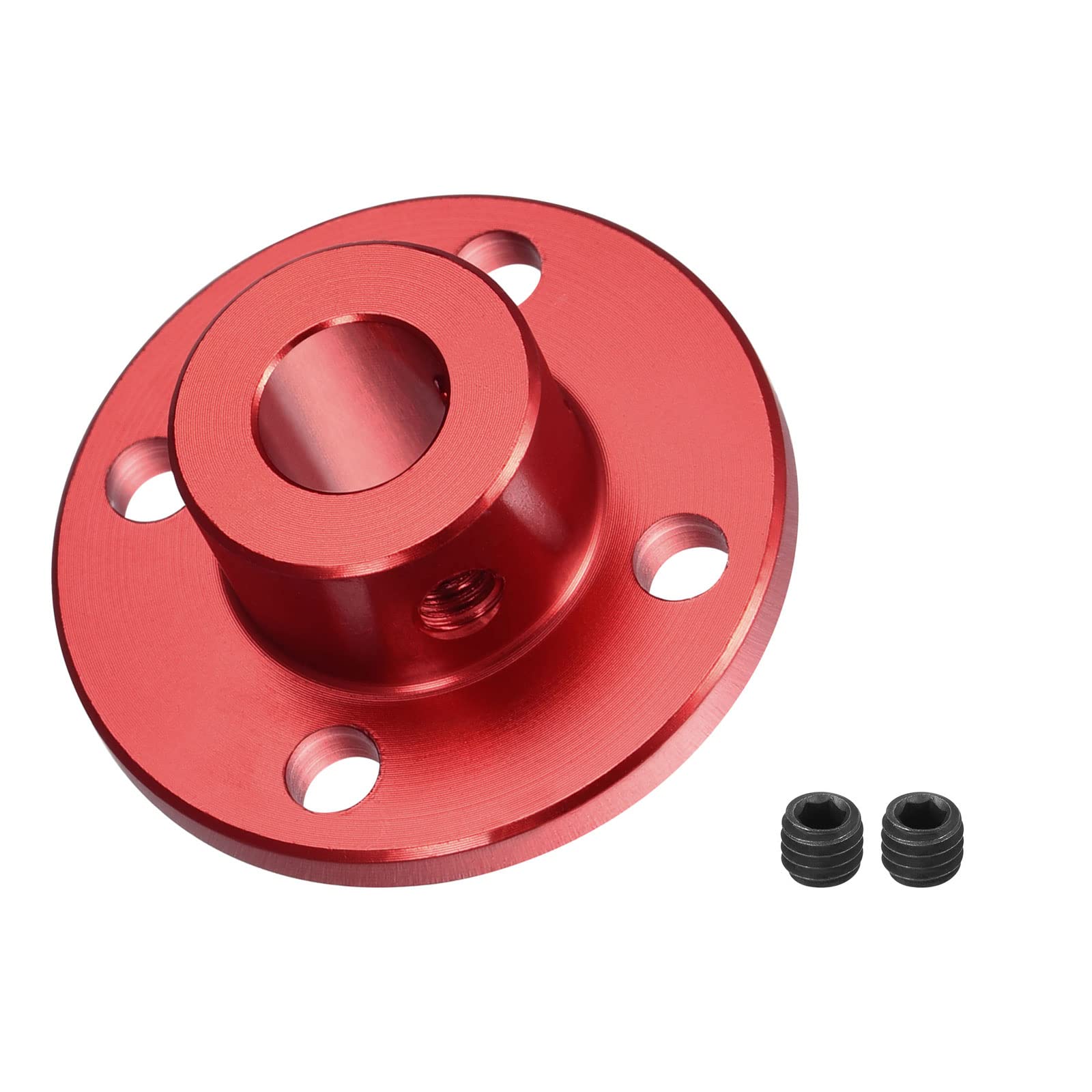 DMiotech 8mm Inner Dia H13xD10 Flange Coupling Connector Rigid Guide Shaft Support Coupler Shaft Coupling with Screws for DIY RC Model Motors Red