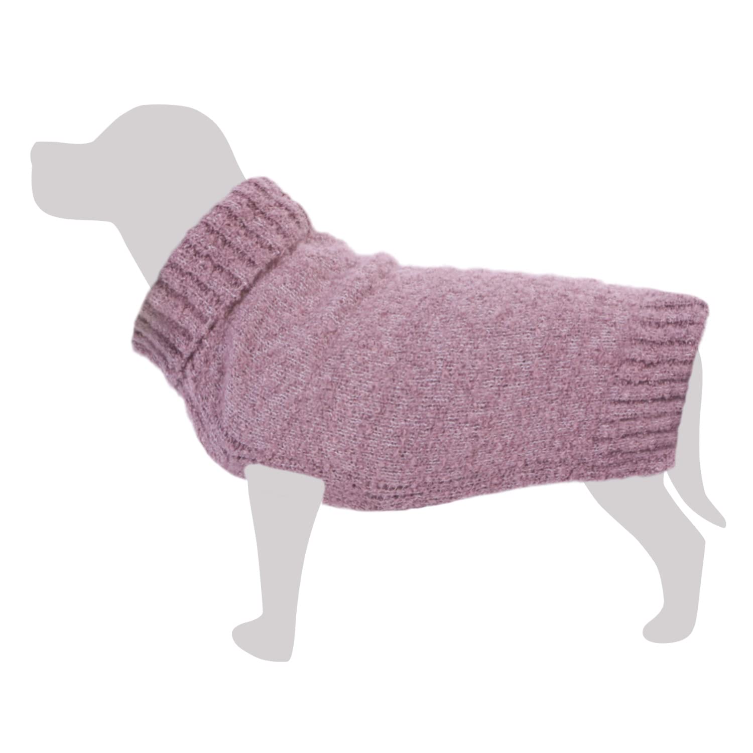 Arquivet Light Pink Braided Knit Sweater - L/35 cm - Dog Clothes - Helps Protect Them From The Cold - Accessories - Coats, Sweatshirts, Sweatshirts, Sweaters, Vests & Sweaters, Jackets, Sweaters,