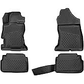 Fits 2018-2023 Subaru Crosstrek / 2017-2023 Subaru Impreza Floor Mats Front & 2nd Row Seat Liner Set All Weather Full Set Liners (Black)