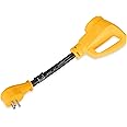 Camco RV Dogbone Electrical Adapter with Innovative 180 Degree Bend Design and PowerGrip Handle - 15 Amp Male to 50 Amp Female, 12" (55168)