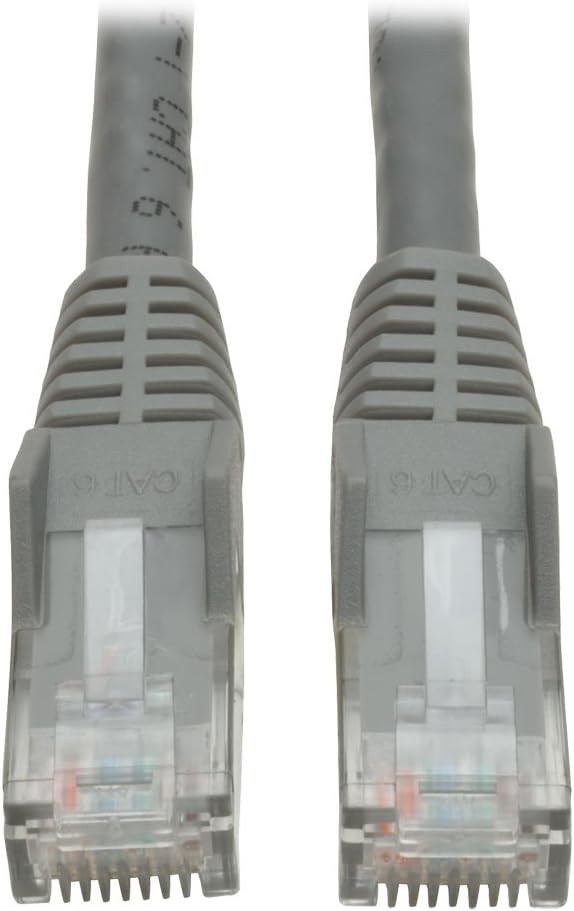 Tripp Lite Cat6 Gigabit Snagless Molded Patch Cable (RJ45 M/M) - Gray, 2-ft.(N201-002-GY)