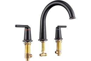 Wintap Roman Bathtub Faucet with Valve 2-Handle Widespread Deck Mount Tub Faucet Set Classic Gooseneck Tub Filler Oil Rubbed Bronze
