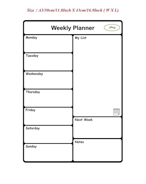 Pizarra Magnetica Nevera, JRing Pizarra Magnética para Nevera ...