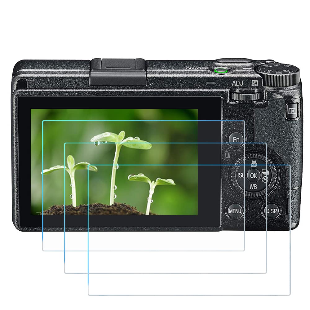 FANZR GR III Screen Protector Compatible for Ricoh GR III GR3 Camera (3 Pack), 0.3mm 9H Hardness Anti-Scratch Tempered Glass