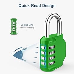 Puroma 1 Pack Combination Lock for Locker 4 Digit