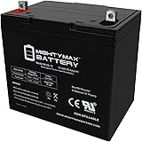 12V 55Ah Power Boat Pontoon Electric Trolling Motor Deep Cycle Battery - Mighty Max Battery brand product