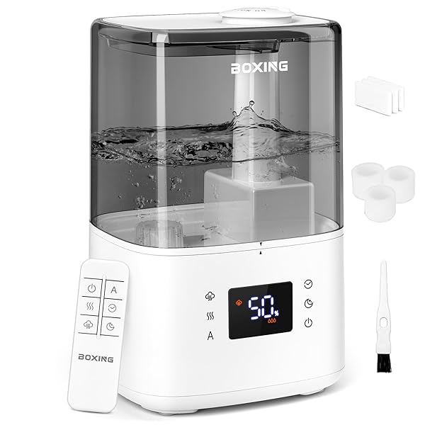 BOXING WARM AND COOL MIST HUMIDIFIERS FOR BEDROOM...