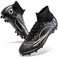 breooes Men’s Soccer Cleats Football Boots Professional Training Turf Mens Outdoor Indoor Sports Athletic Big Boy's Fashion Sneaker