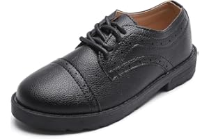 PPXID Boy's Girl's Lace Up Brogue Oxford Shoes Dress Shoes School Uniform Shoes