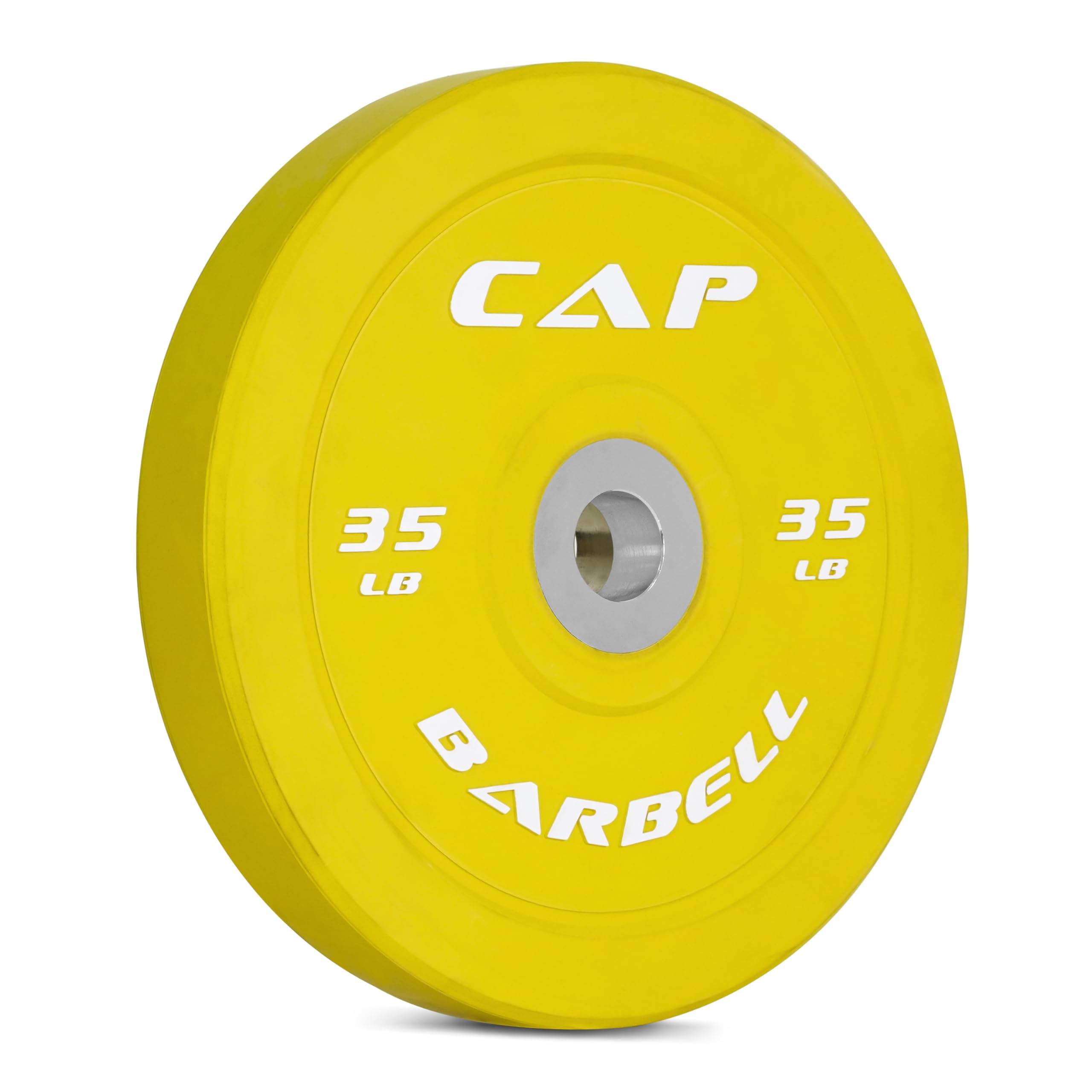 CAP Barbell Competition Olympic Bumper Plate, Yellow, 35 lb Single Image