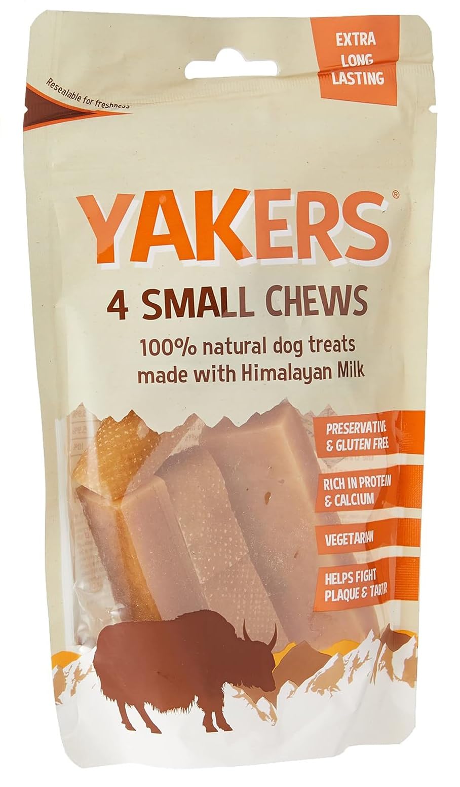 Yakers Dog Chew Small 4count(Pack of 1)