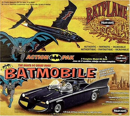 Batman Action Pak Batmobile & Bat Plane Model Kits - by Polar Lights