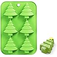 Efivs Arts 6 Christmas Tree Silicone Cake Baking Mold Cake Pan Handmade Soap Moulds Biscuit Chocolate Ice Cube Tray DIY Mold