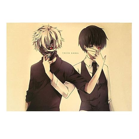 ALTcompluser 50,5x35 cm Poster Anime Tokyo Ghoul Retro Kraftpapier Poster Vintage-Stil Dekorative Poster Drucken Wand Café Ba