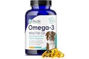 Pure Omega 3 Fish Oil for Dogs, Wild Caught from Iceland, Skin and Coat Supplement for Shedding, Dry Itchy Skin and Allergies