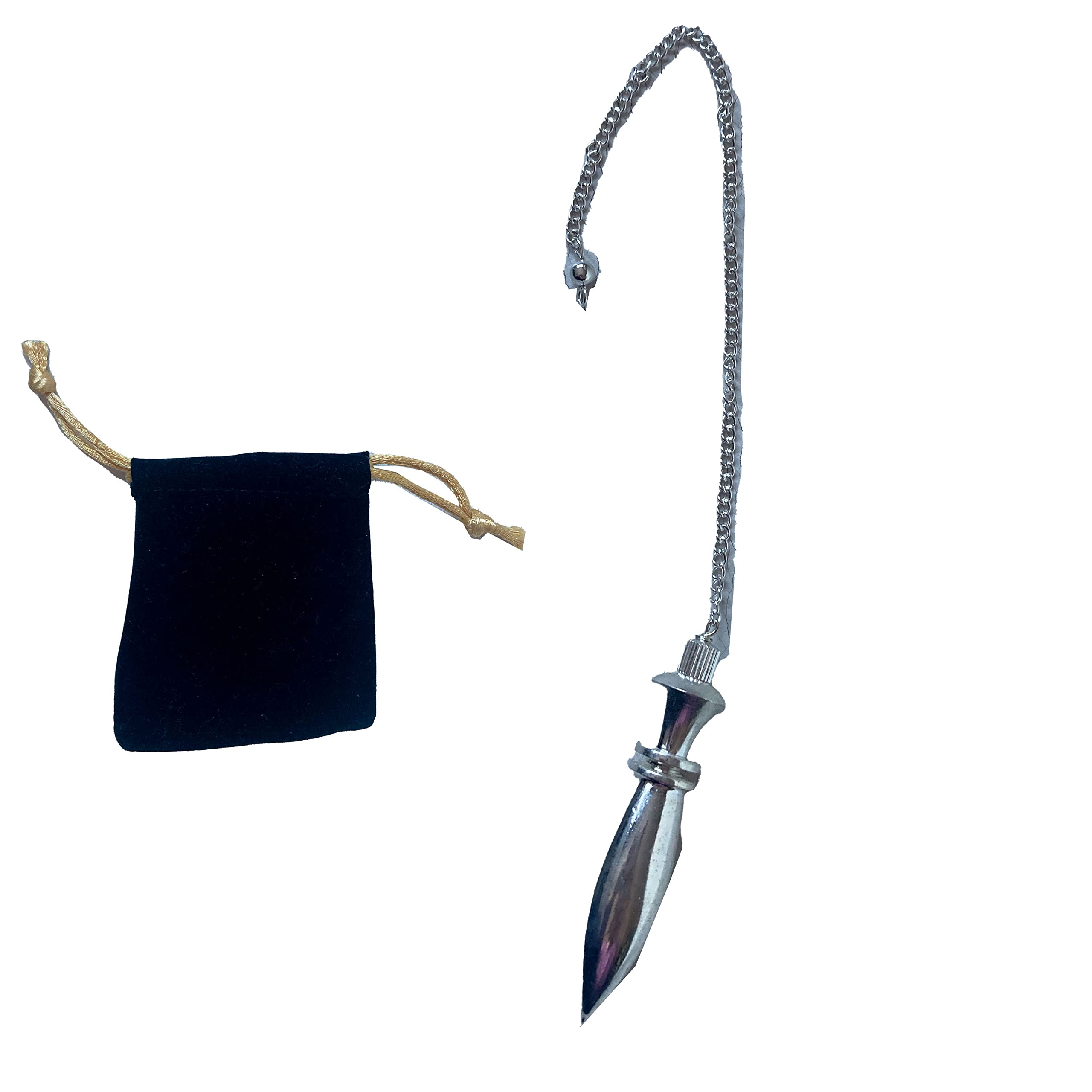 Metal Pendulum, Egyptian Pendulum, Professional Dowsing Pendulum, Divination Pendulum, Esoteric Pendulum.(Silver Egyptian)