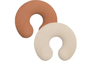 2Pcs Nursing Pillow Cover, Cotton Nursing Cover, Soft Breathable Feeding Slipcover for Breastfeeding Moms, Flexible Easy to U