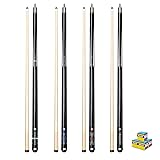 FESHIR Pool Stick Set of 4 Pool Cues Sticks Made of