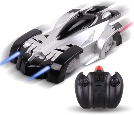 Amazon ラジコンカー 車のおもちゃ 壁 天井 床を激走 カー おもちゃラジコンカー こども向け 最新版 Rc カー 新感覚 リモコンカー ウォールラウンダー Wall Rounder Led搭載 吸着 簡単操作 ラジコンカー プレゼント クリスマス 趣味 ラジコン ドローン 通販