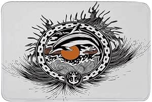 Kinhevao Alfombrilla Antideslizante para Delfines, Logotipo temático