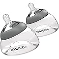 Nanobebe Breastmilk Bottle, Breastfeeding Newborn Breast Like, Anti Colic, Perfect Latch, Preserves Breast Milk nutrients, Twin-Pack Grey