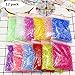 YUEAON 12 Pack Colorful Slushie Fishbowl Beads with 1000pcs Mixed Slices for Slime Making kit Colorful Vase Filler Beads Kids Crafts(12ounce,12colors)