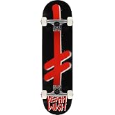 Deathwish Skateboards Gang Logo Black/Red/White Complete Skateboard - 8"