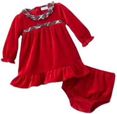 red velvet baby dress