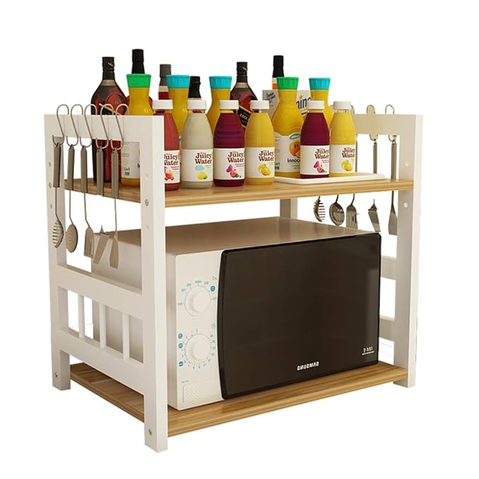 Estante De Cocina 2 Capas Horno Horno Microondas Estante Sartén ...