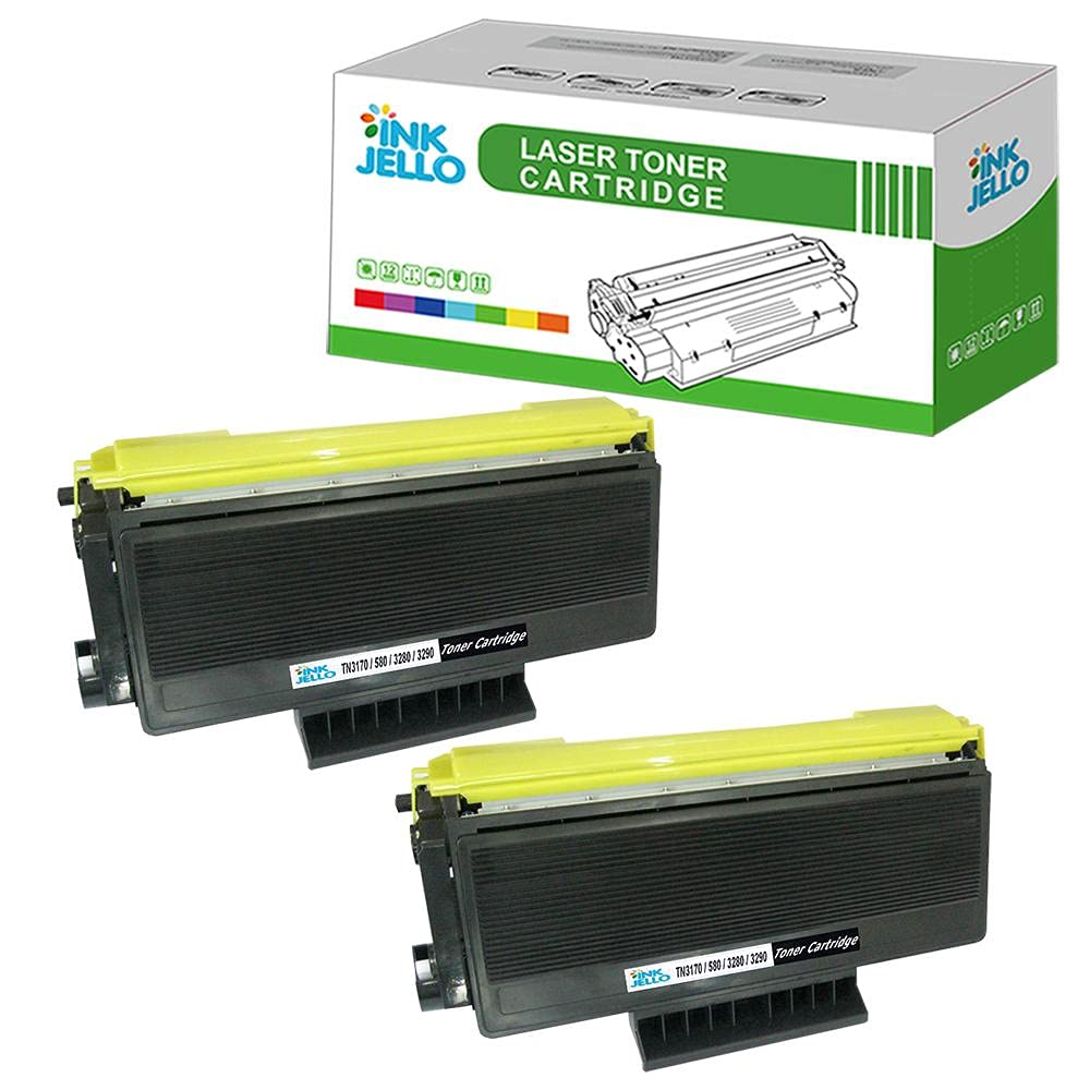 InkJello Compatible Toner Cartridge Replacement for Brother DCP-8060 DCP-8065DN HL-5240 HL-5240L HL-5250D HL-5250DN HL-5270D HL-5270DN HL-5280DW MFC-8460N TN3170 TN3280 TN3290 (Black, 2-Pack)