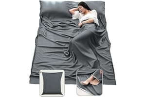 MongByYa Sleeping Bag Liner Lightweight Compact Sleeping Bag Sack Portable Clean Travel Sheet Camping Sleep Sheet for Backpacking Hotel Hiking