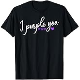 K-Pop I Purple You Kpop Heart Korean Gift Text T-Shirt