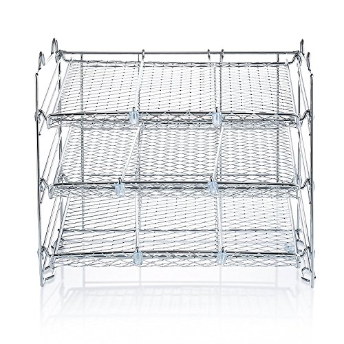 Sagler Chrome Stackable Can Organizer, Can Rack Holds up to 36 Cans, - Thumbnail 4