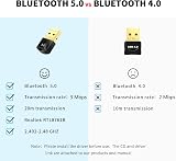 LinKAVEniR Bluetooth 5.0 Adapter PC Dongle 3Mbps Dual Mode Win 11 10 8 7 view 2