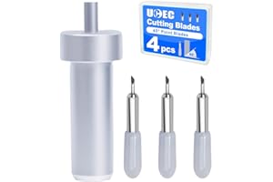 UCEC Lames de rechange et boîtier compatibles avec machine de découpe Cricut Joy & Joy Xtra, 3 lames de rechange 45° standard