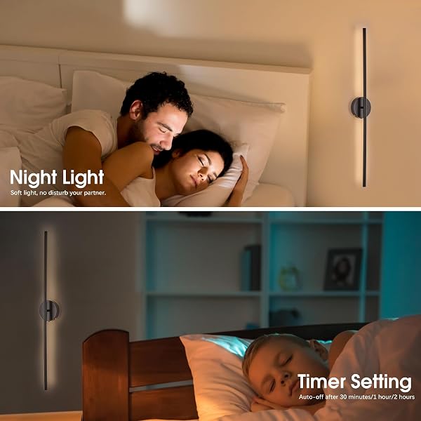 BATTERY OPERATED WALL SCONCES SET OF TWO, DIMMABLE BATTERY WALL SCONCE WITH REMOTE CONTROL, 3000K-6000K INFINITE WALL SCONCE, WIRELESS WALL LIGHTS FOR LIVING ROOM BEDROOM HALLWAY DECOR 27.6 INCH